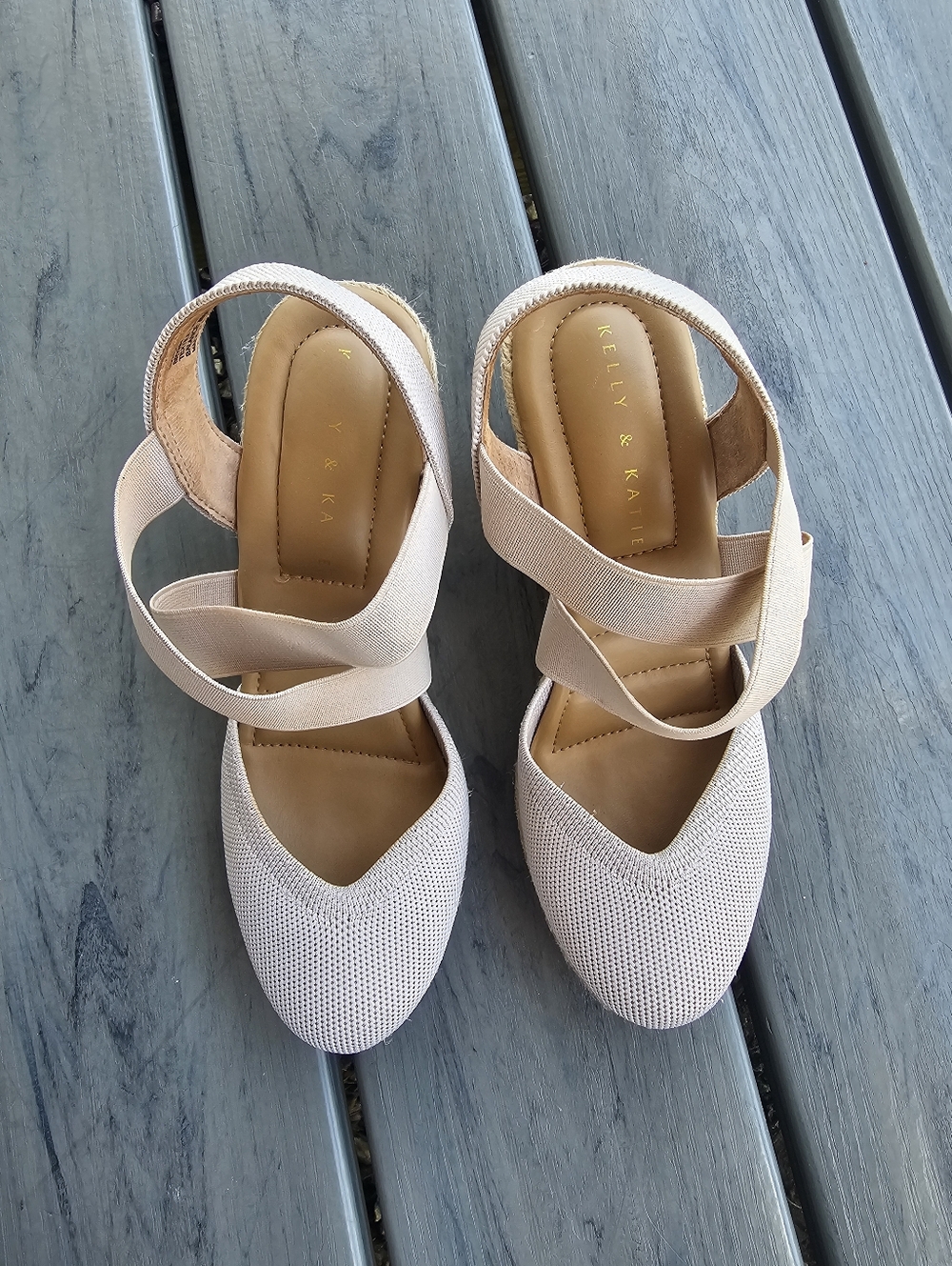 Kelly & Kate wedge sandals sz 7M - Picture 2 of 7